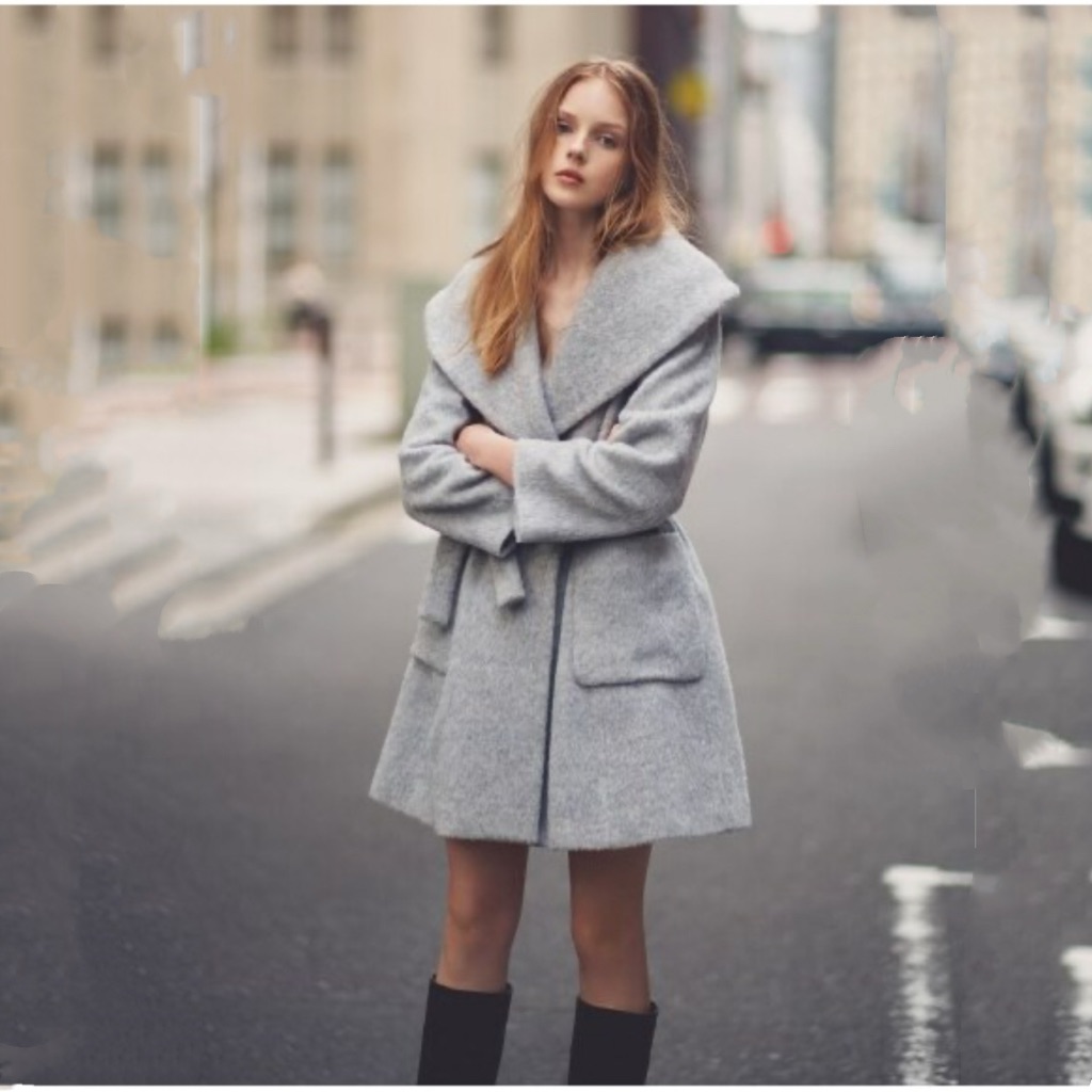 Snidel Wool Wrap Coat
